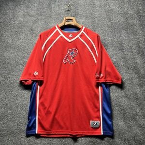 Reading Fighting Phils Majestic Jersey Shirt Mens XL Red Embroidered Logo MiLB